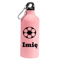 Butelka różowa 600 ml z grafiką piłki i własnym imieniem #8