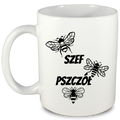 Kubek biały dla pszczelarza "Szef pszczół" #3