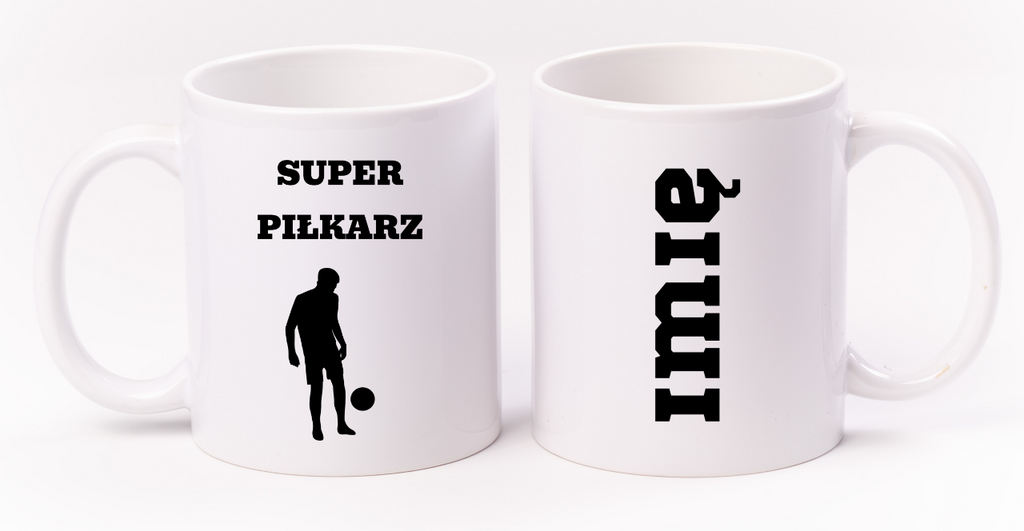 Kubek biały z nadrukiem "Super Piłkarz" - piłka nożna #10