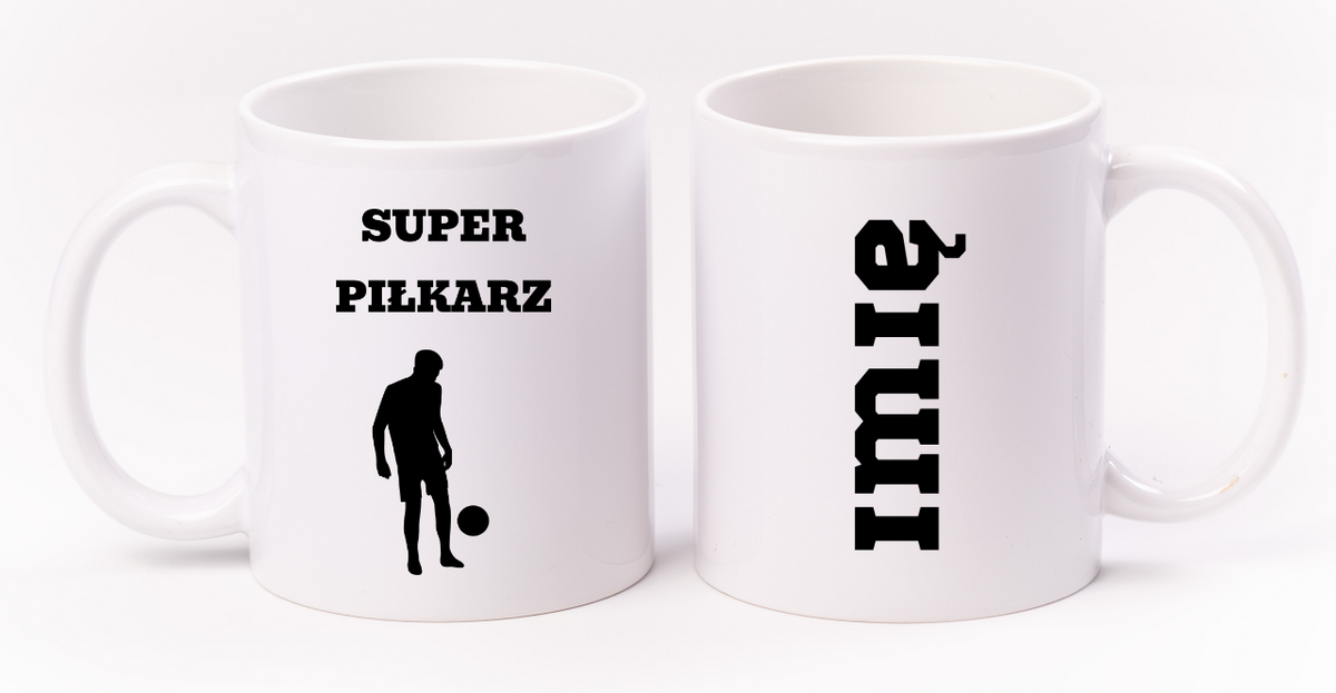 Kubek biały z nadrukiem "Super Piłkarz" - piłka nożna #10