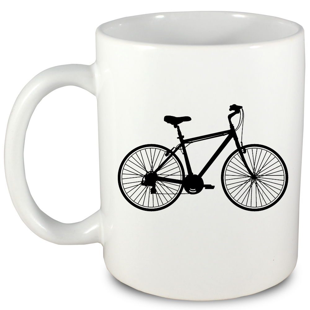 Kubek biały z grafiką rowerową i imieniem do wyboru – dla rowerzystów #3