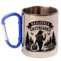 Kubek niebieski z karabińczykiem „Najlepsza Grzybiarka” – na grzybobranie #3