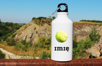 Butelka biała 400 ml z grafiką piłki tenisowej i imieniem #5