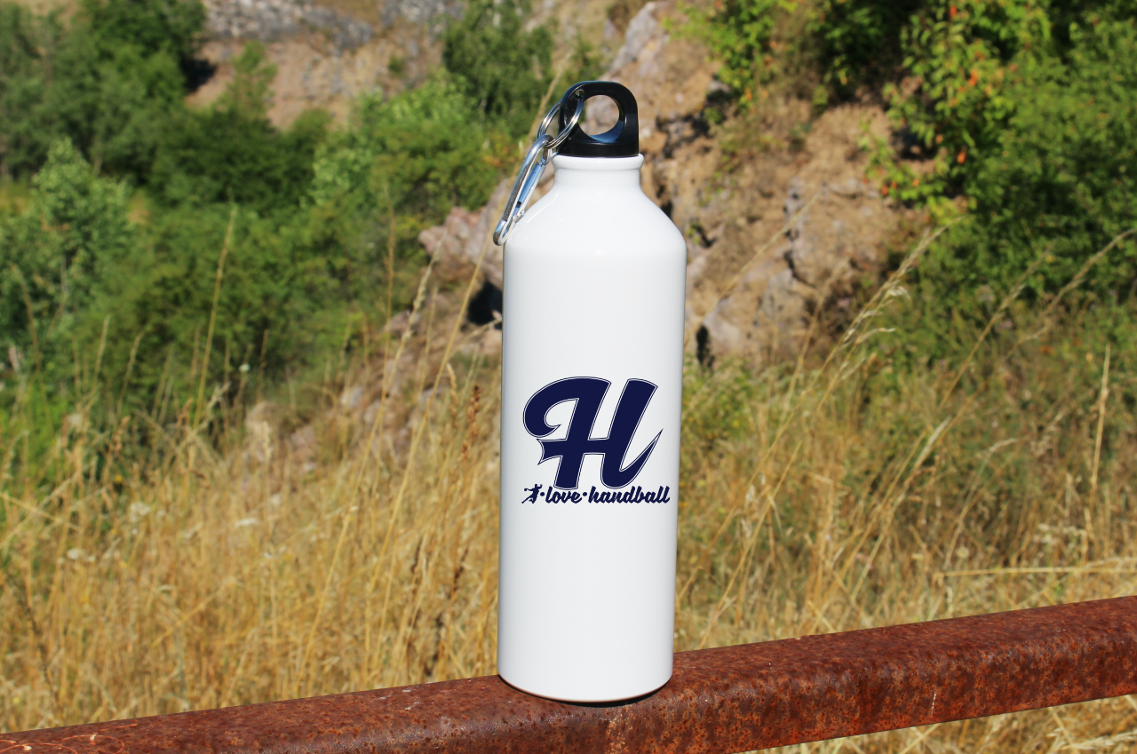Butelka biała 800 ml z granatową grafiką "H I Love Handball" #6