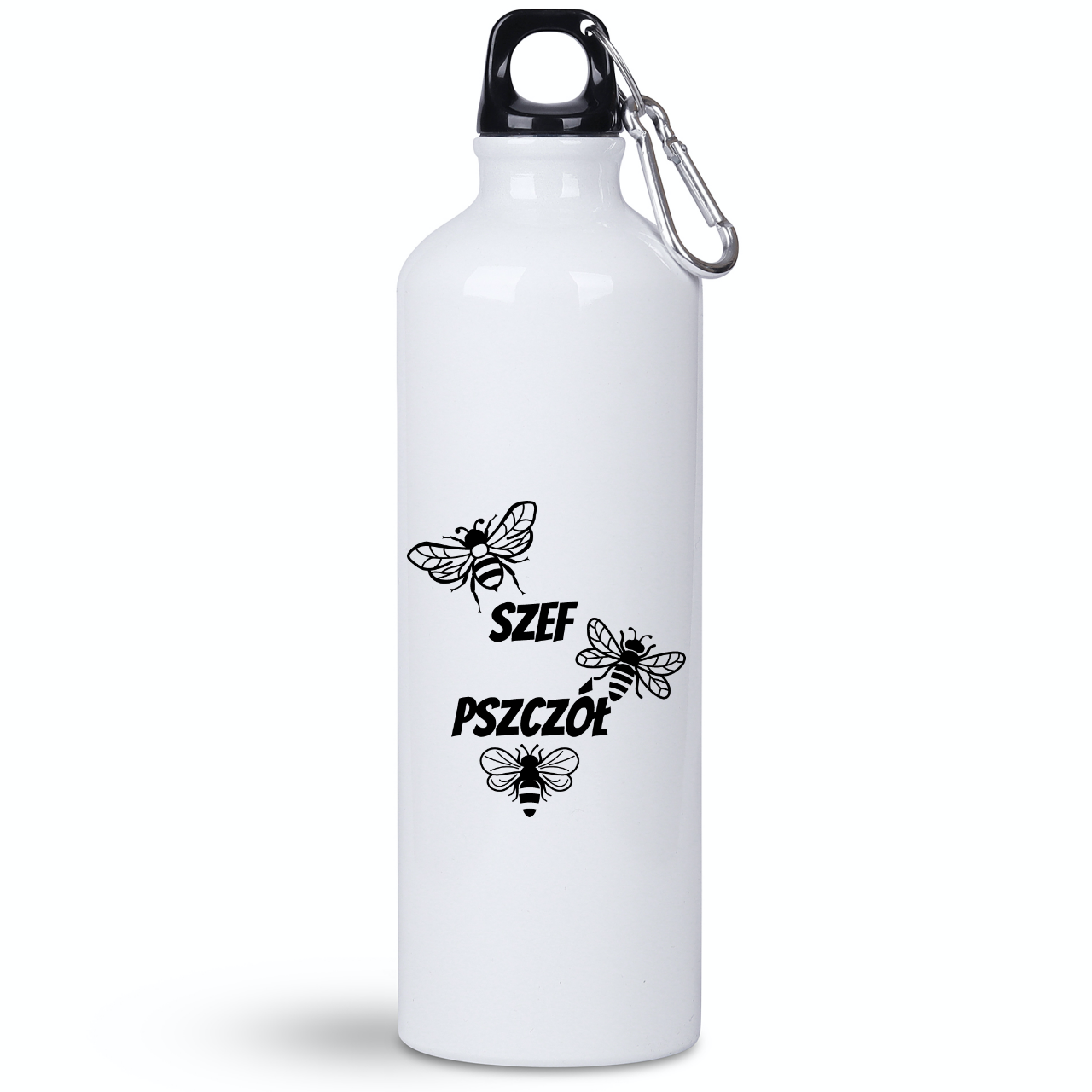 Bidon biały 800 ml z nadrukiem „Szef pszczół” – pszczelarstwo #3