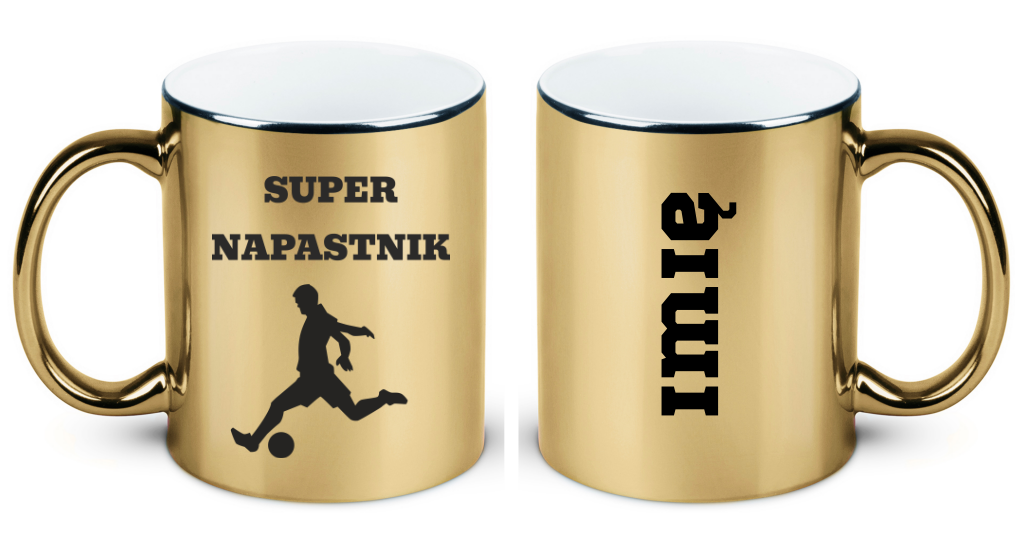 Kubek biały z nadrukiem "Super Napastnik" – piłka nożna #8