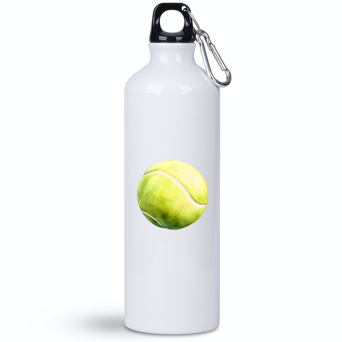 Bidon biały 800 ml z grafiką piłki tenisowej i własnym imieniem #5