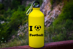 Bidon żółty 600 ml dla kibica piłki nożnej z napisem "I love Football" #10