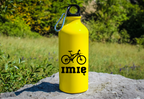Bidon żółty 600 ml z grafiką roweru oraz dowolnym imieniem - rower #4