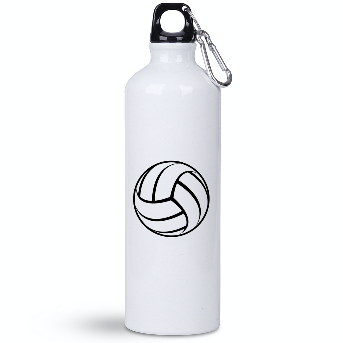 Butelka biała 800 ml z nadrukowaną grafiką piłki i imieniem do wyboru – siatkówka #4