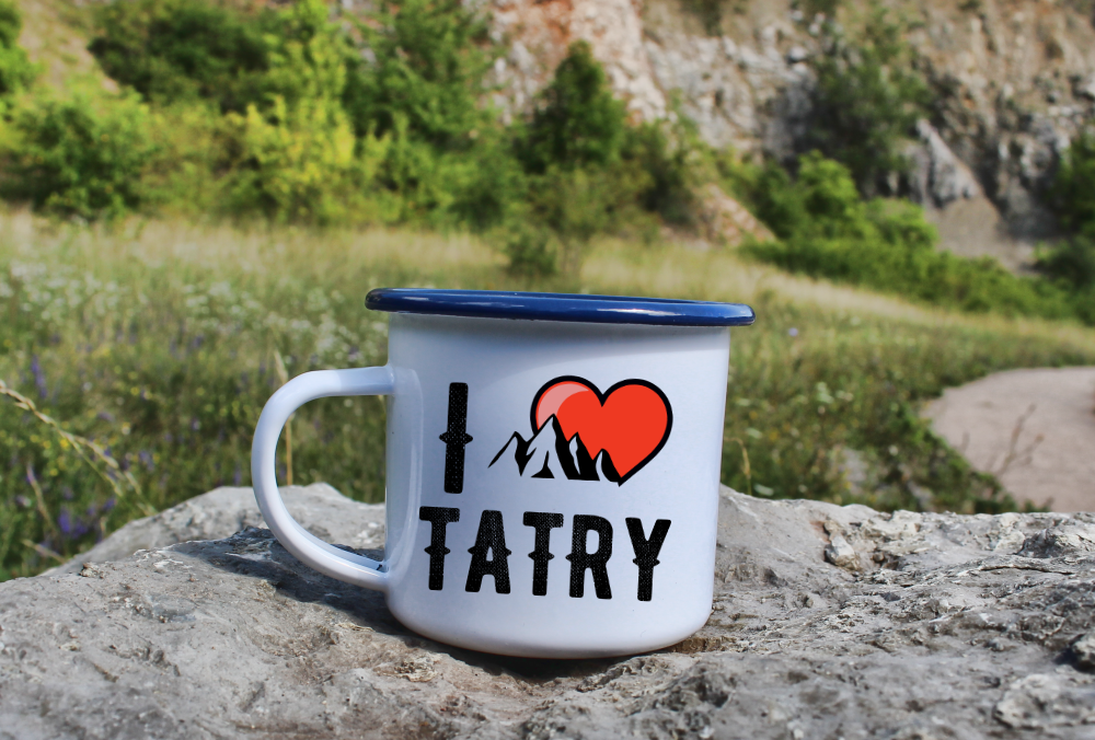 Kubek biały emaliowany z nadrukiem „I love Tatry” – Zakopane, Podhale #10