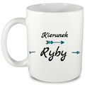 Kubek biały z nadrukiem: "Kierunek Ryby" - wędkarstwo #4