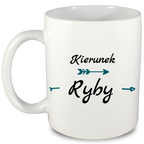 Kubek biały z nadrukiem: "Kierunek Ryby" - wędkarstwo #4