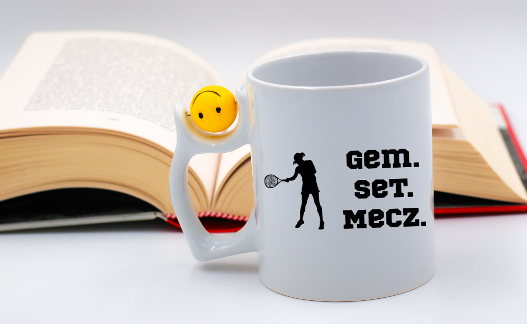 Kubek z piłką 330 ml z napisem "GEM SET MECZ" – damski #8