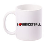 Kubek biały z nadrukiem "I LOVE BASKETBALL" - koszykówka #3