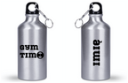 Bidon srebrny 400 ml z nadrukiem "Gym Time" - siłownia #1