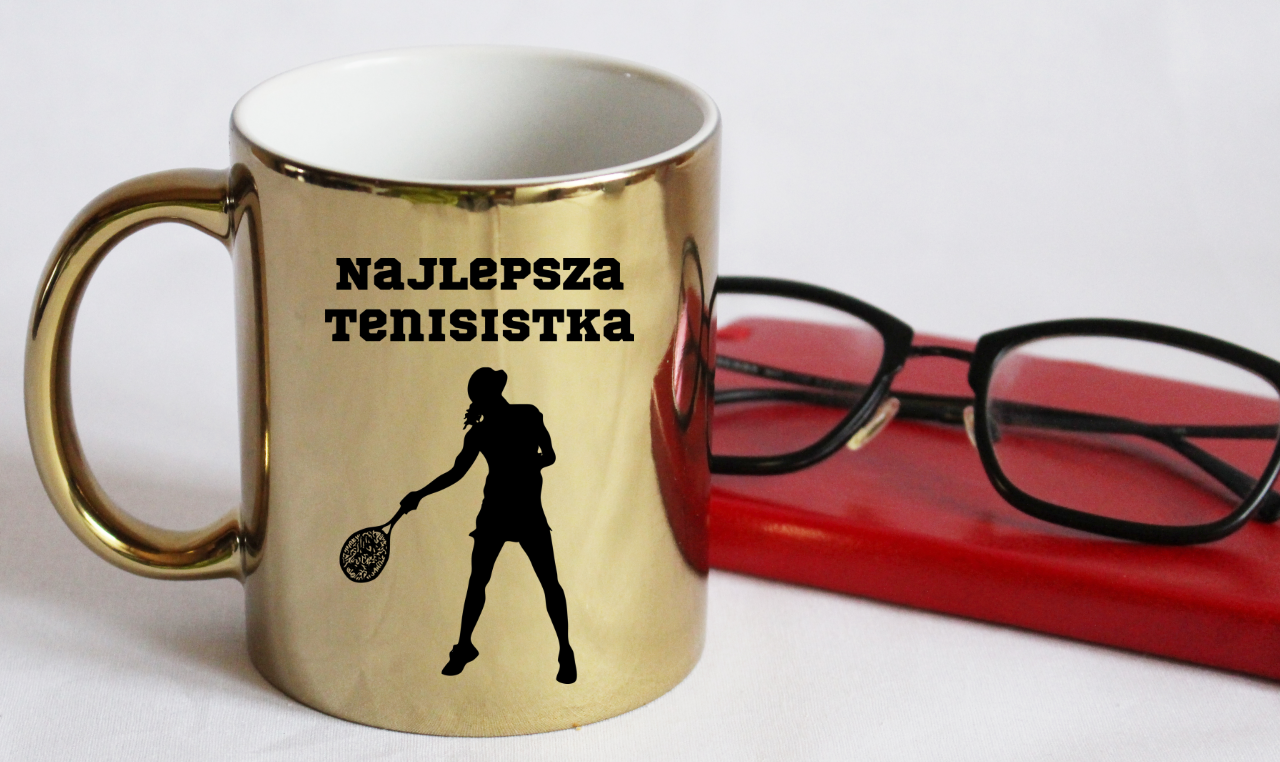 Kubek złoty z napisem "NAJLEPSZA TENISISTKA" #2