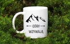 Kubek biały z nadrukiem "Góry wzywają" - trekking, wyprawy #3