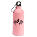 Butelka różowa 600 ml z grafiką biegowe EKG, dla biegacza – bieganie #5