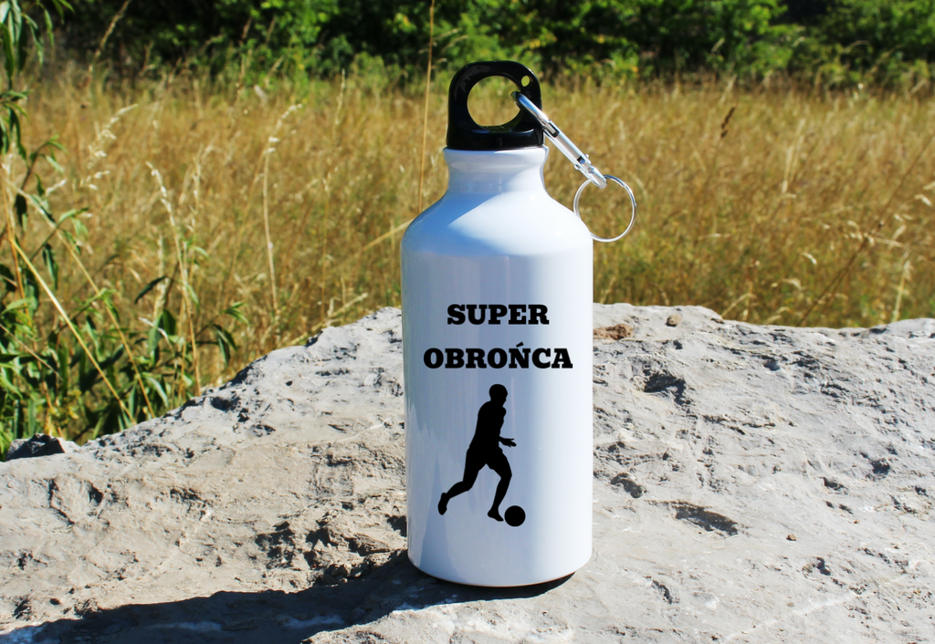 Bidon biały 400 ml z napisem "Super Obrońca" – piłka nożna #7