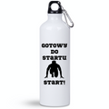 Bidon męski biały 800 ml z nadrukiem "Gotowy do startu, start!" – bieganie #6