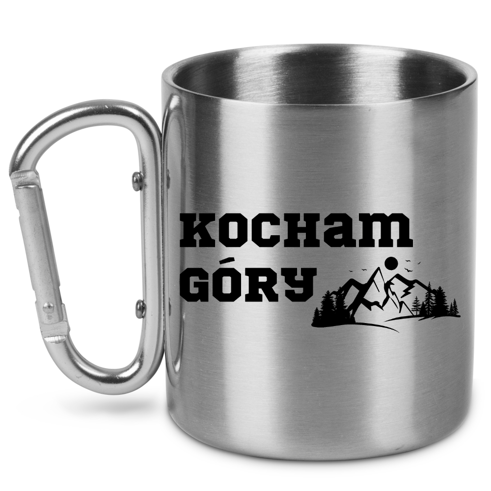 Kubek karabińczyk srebrny z nadrukiem „Kocham Góry” #7