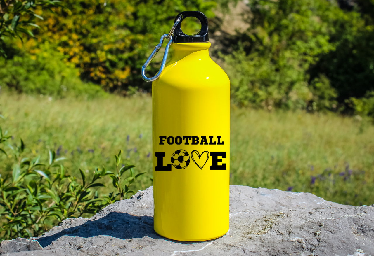 Bidon żółty 600 ml dla kibica piłki nożnej z napisem "FOOTBALL LOVE" #12