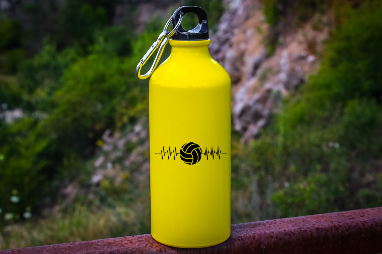 Bidon żółty 600 ml z grafiką siatkarskie EKG #1