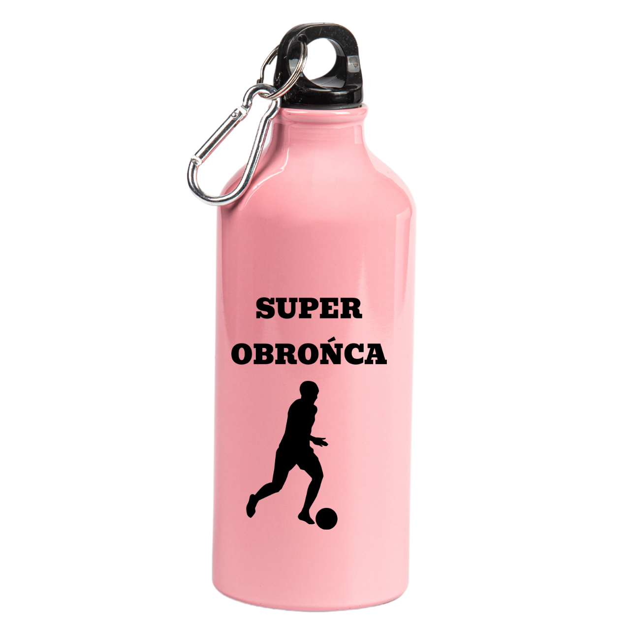Butelka różowa 600 ml z napisem "Super Obrońca" #5