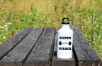Bidon biały 400 ml na siłownię z nadrukiem „Super Siłacz” – siłownia #3