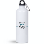 Butelka biała 800 ml z nadrukiem „Kierunek Ryby” – wędkarstwo #3