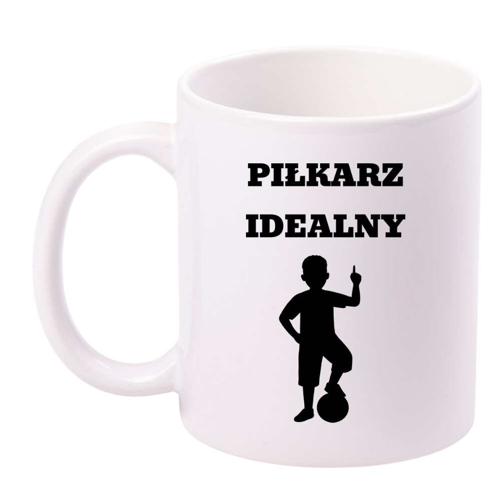 Kubek biały z nadrukiem "Piłkarz Idealny" - piłka nożna #9