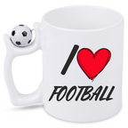 Kubek z piłką i nadrukiem "I LOVE FOOTBALL" - piłka nożna #4