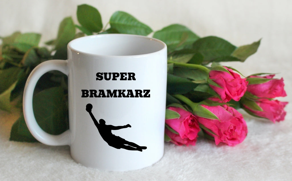 Kubek biały z nadrukiem "Super Bramkarz" – piłka nożna #15