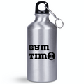 Bidon srebrny 400 ml z nadrukiem "Gym Time" - siłownia #1