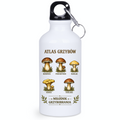 Butelka biała 400 ml z nadrukiem „Atlas Grzybów”– na grzyby #7