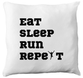 Poduszka dla biegacza z nadrukiem "Eat Sleep Run Repeat" – bieganie #12