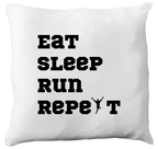Poduszka dla biegacza z nadrukiem "Eat Sleep Run Repeat" – bieganie #12