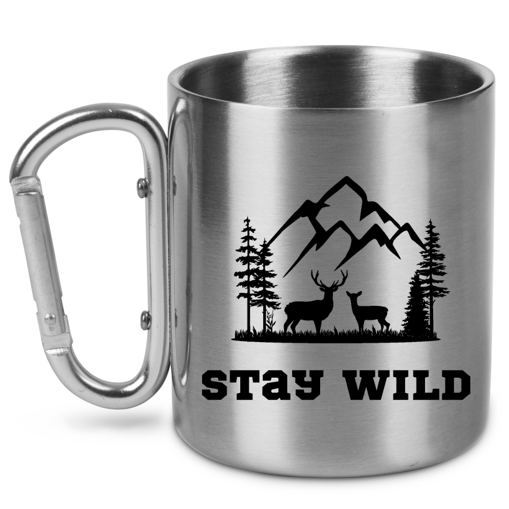 Kubek karabińczyk srebrny z nadrukiem „Stay Wild” – przyroda, trekking #8
