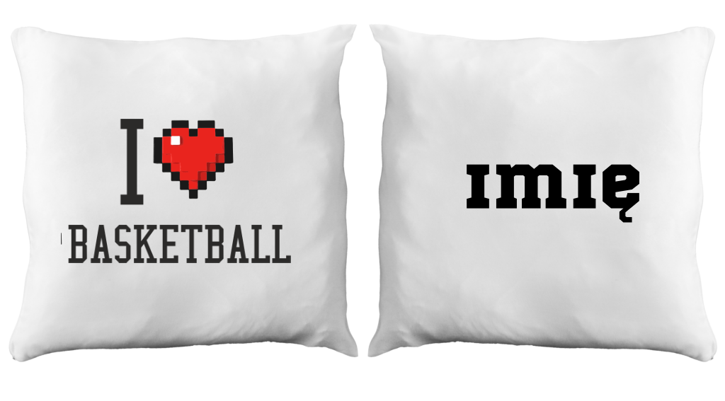 Poduszka z nadrukiem "I LOVE BASKETBALL" #4