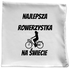 Poduszka z nadrukiem "Najlepsza rowerzystka na świecie" – dla rowerzystki #7