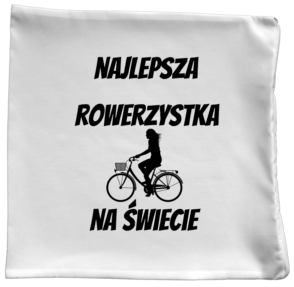 Poduszka z nadrukiem "Najlepsza rowerzystka na świecie" – dla rowerzystki #7