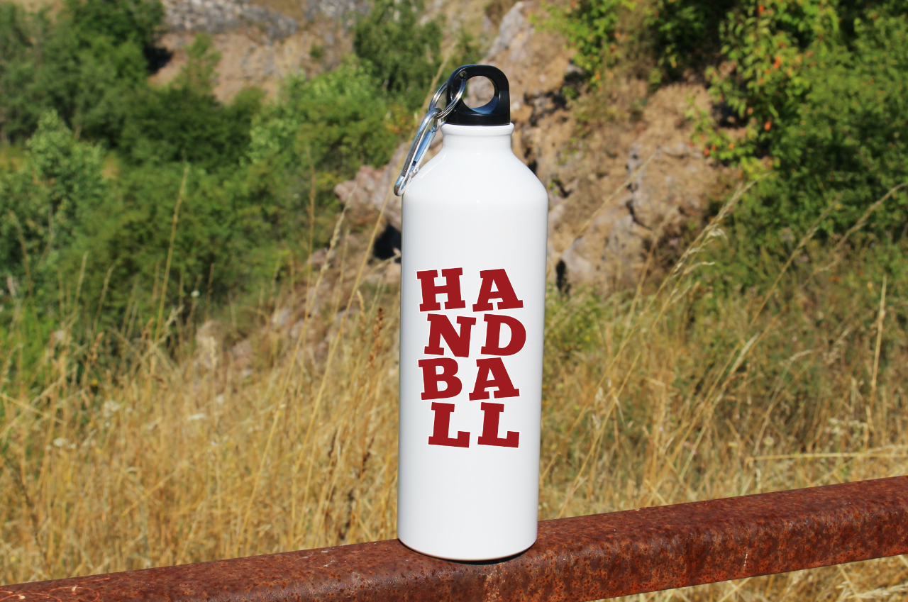 Butelka biała 800 ml z czerwonym napisem "HANDBALL" #4