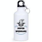 Bidon biały 400 ml z nadrukiem "Super Wędkarz" - wędkarstwo #7