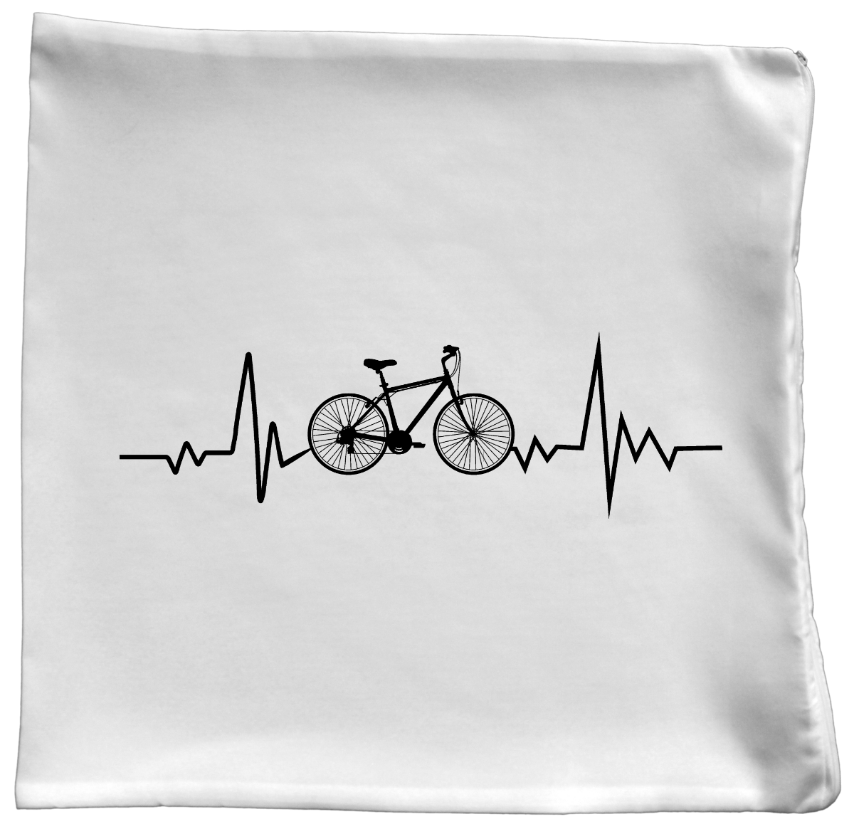 Poduszka z grafiką "Rowerowe EKG, linia życia" – dla rowerzystów #4