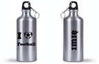 Butelka srebrna 500 ml dla kibica piłki nożnej z napisem "I LOVE FOOTBALL" #10