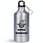 Butelka srebrna 400 ml z nadrukiem "Super wędkarz" – wędkarstwo #8