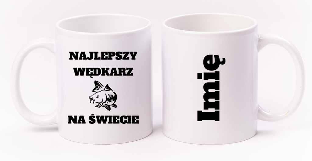 Kubek biały z nadrukiem: "Najlepszy wędkarz na świecie" - wędkarstwo #7