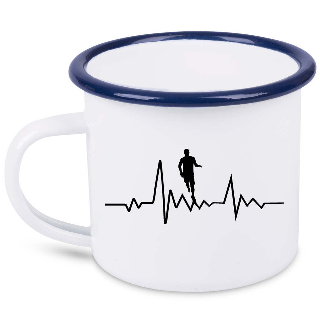 Kubek emaliowany dla biegacza – biegowe EKG – bieganie #2
