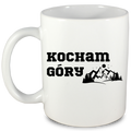 Kubek biały z nadrukiem „Kocham Góry” – trekking #8